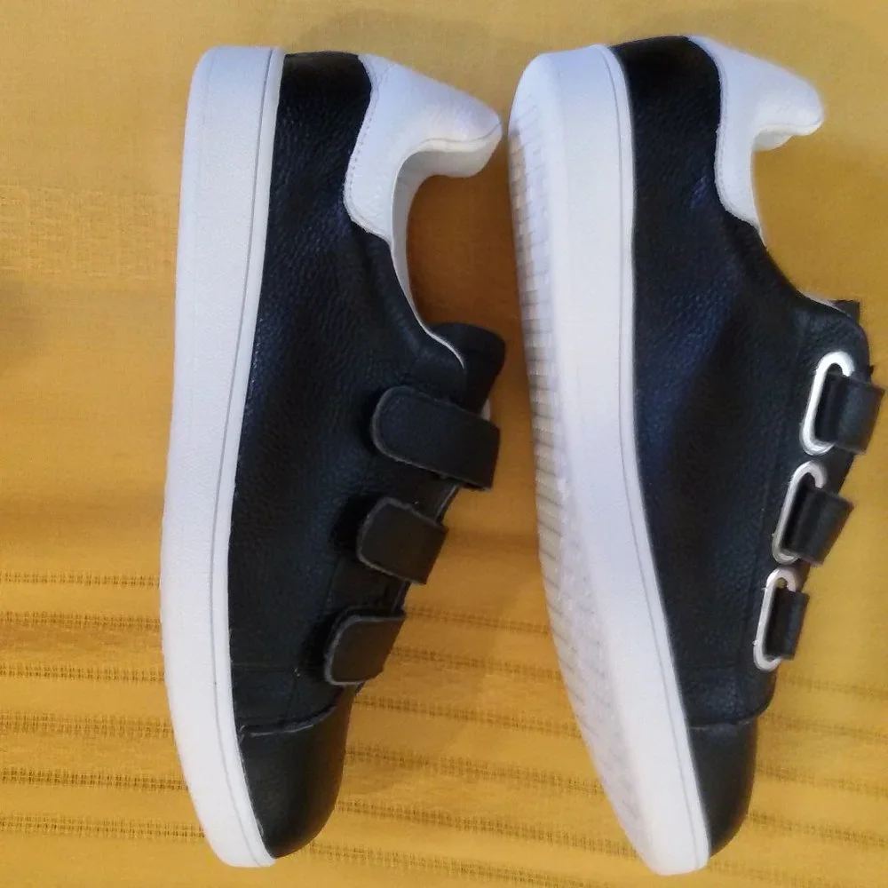 Black White Sneakers Sz 40 Eur (fits more like 39) NEW! - Picture 6 of 8